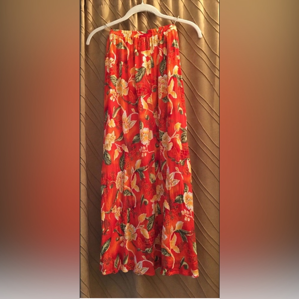 Rayon Tropical Maxi Skirt - Picture 1 of 6